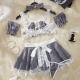 Sexy Lingerie Sets for Women, Black Lattice Six-piece Set With Bracelet, Collar and Hairpin. Sexy Lingerie Sets for Women, Black Lattice Six-piece Set With Bracelet, Collar and Hairpin.