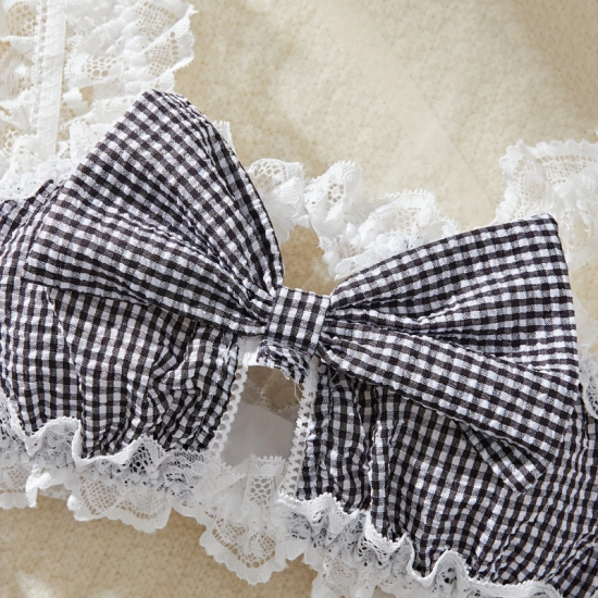 Sexy Lingerie Sets for Women, Black Lattice Six-piece Set With Bracelet, Collar and Hairpin. Sexy Lingerie Sets for Women, Black Lattice Six-piece Set With Bracelet, Collar and Hairpin.