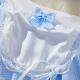 Sexy Lingerie Sets for Women, Blue Lattice Six-piece Set With Bracelet, Collar and Hairpin. Sexy Lingerie Sets for Women, Blue Lattice Six-piece Set With Bracelet, Collar and Hairpin.