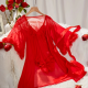 Sexy Lingerie Sets for Women, Red Lace Three-piece Set With Coat. Sexy Lingerie Sets for Women, Red Lace Three-piece Set With Coat.