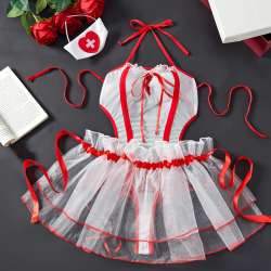 Sexy Lingerie Sets for Women Classy, Elegant Lingerie, White Three-piece Set With Hairpin.