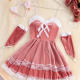 Sexy Lingerie Sets For Women, Pink Cat Four-Piece Set With Gloves, Collar And Hairpin. Sexy Lingerie Sets For Women, Pink Cat Four-Piece Set With Gloves, Collar And Hairpin.