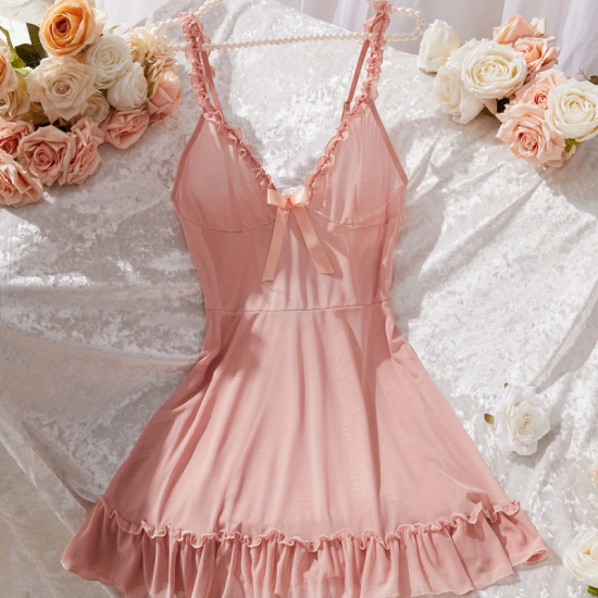 Sexy Lingerie Sets For Women, Pink Three-Piece Set With Coat. Sexy Lingerie Sets For Women, Pink Three-Piece Set With Coat.