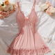 Sexy Lingerie Sets For Women, Pink Three-Piece Set With Coat. Sexy Lingerie Sets For Women, Pink Three-Piece Set With Coat.