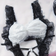 Sexy Lingerie Sets For Women, Black Three-Piece Set With Bracelet And Hairpin. Sexy Lingerie Sets For Women, Black Three-Piece Set With Bracelet And Hairpin.
